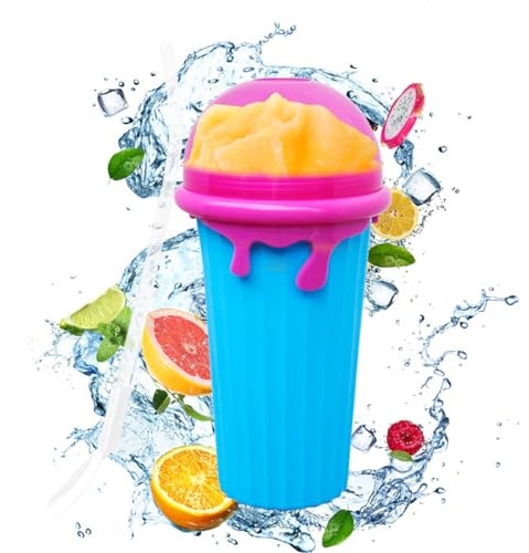 NUFR Taza para hacer granizados, taza mágica de gran capacidad, taza de enfriamiento rápido para batidos de congelación rápida, taza de enfriamiento de doble capa, máquina de granizados, batido de