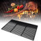 Ikodm Griglia in ghisa smaltata, 42 x 28 cm, griglia rettangolare smaltata, griglia per barbecue, griglia di alta qualità per barbecue a gas, barbecue a carbonella e molto altro ancora
