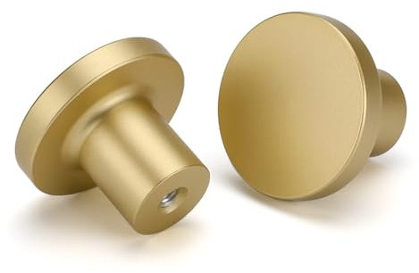 goldenwarm 4 Pack Gold Kitchen Cabinet Knobs Cupboard Knobs for Wardrobe Door Gold Drawer Handles,Aluminum Alloy