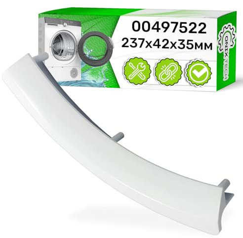 ONIX TECH Tirador Lavadora Puerta con Código Original 240 x 42 x 33 mm 00497522 497522 01007138 para Bosch para Siemens iQ100 iQ300 iQ500 - Garantía de 5 Años