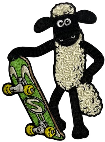 Pawprint Family Shaun Skateboard-Aufnäher zum Aufnähen, offizielles Lizenzprodukt von Shaun das Schaf