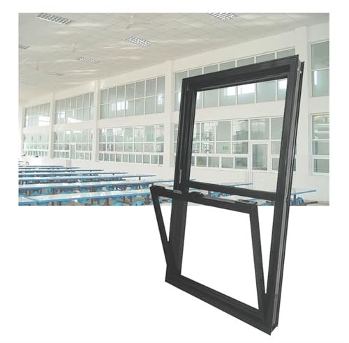 LVLDAWA Kellerfenster, Unterer, Vertikaler Schiebeflügel Aus Aluminiumlegierung Lüftendes, Isoliertes Fensterset Mit Gehärtetem Glas Für Schuppen, Spielhäuser(40x90cm)