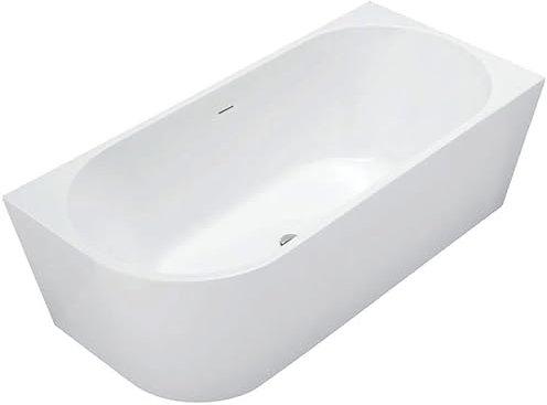 Rea Baignoire SYDNEY BELLANTO DROITE Baignoire d'angle 170 cm en acrylique, capacité 276 litres (Blanc)