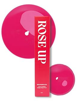 Souvenir & Co. Lip & Cheek Tint – Rose Pink | 2-in-1 Water-Based Formula | Hydrating, Non-Sticky, Natural Finish | Weightless Glow | 10 mL