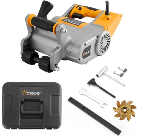 Hoteche Wall Groove Cutting Machine 1100W Electric Wall Chaser 1-Inch Groove Slotting Machine for Masonry & Brick