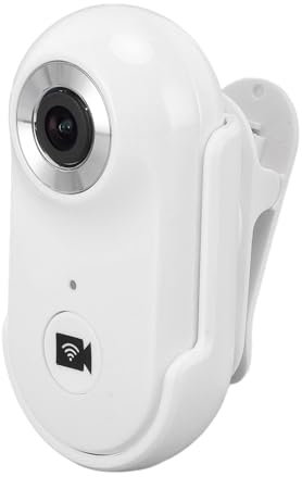 Asixxsix 1080P Pet Collar Camera with Video Record and Loop Recording, Wireless Action Camera for Pets with APP for Outdoor Vlogging, Small Sport Camera, Cat Camera Collar for Dog (White)