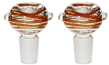 Fenny's Creations - Spare Bong Bowl Adapter Parts Smoking Accessories for Tobacco Glass Bong Accessories and Parts Glass - (Set of 2) Water Bong Smoking Tools (Mix Colour Bowl 18mm (2pcs))
