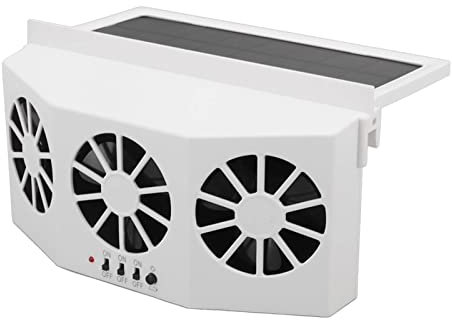 Solar Car Fan, Car Fan Cooling System Solar Cooler Energy Saving Car Exhaust Ventilation Fan Large Wide Angle 3 Fans for Solar Powered Car