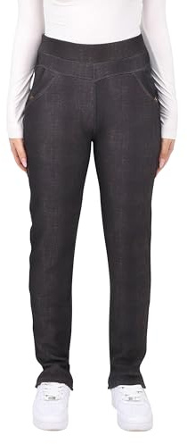 Malito - Damen Thermo-Jeggings - gefütterte Basic Leggings im Jeans-Look - warme Winter Hose - weiches Teddyfutter 7031 (M-3XL)