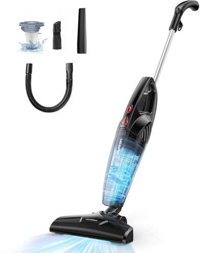 Aspiron 6-in-1 Corded Stick Vacuum Cleaner, 20KPa Handheld Carpet Cleaner with 1L Capacity, 10M Cable, 600 W Handheld Vacuum Cleaner for Sofas, Carpet, Tiles