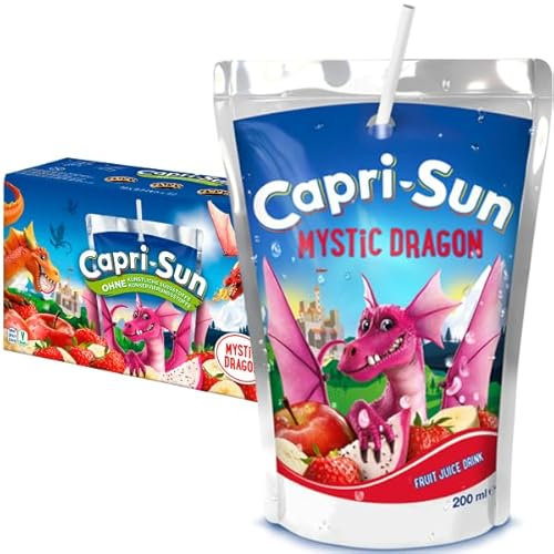 Capri Sun Mystic Dragon - Boîte de 10 x 200 ml Capri-Sun Mystic Dragon - Pomme, Fraise, Banane et Pitahaya