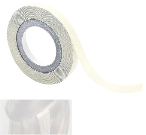 1 rouleau de ruban adhésif de haute qualité pour perruques autocollantes, ruban blanc pour perruques, ruban de rechange, colle, ruban adhésif double face pour housses de perruques.