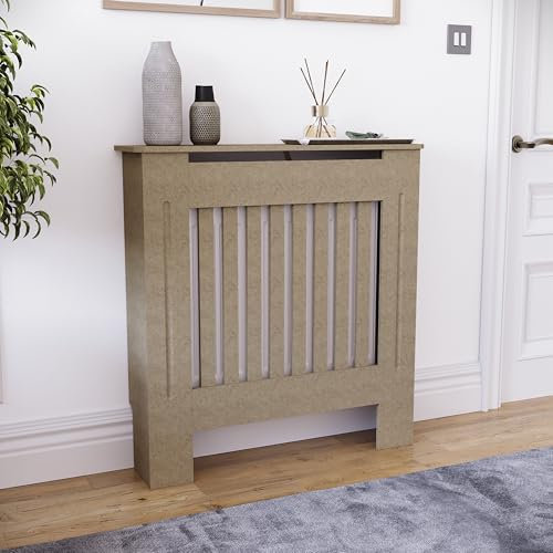 Vida Designs Chelsea Heizkörperverkleidung, klein, unlackiert, moderner Lattenheizschrank, einfache Selbstmontage, ideal für Wohnzimmer, Flur oder Badezimmer