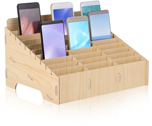 Operitacx Handygarage, 30 Fächer aus Holz für Klassenzimmer, Klassenzimmer Organizer Für Büro Schule Und Besprechungsraum Robuste Struktur Glatte Oberfläche Vielseitige Telefon Aufbewahrung