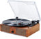 Mersoco Bluetooth Vinyl Record Player,3-Speed Turntable with Stereo Speakers Vintage Phonograph Record Player, with RCA Line Out AUX in Headphone Jack