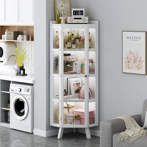 Générique Armoire de présentation en Verre, Grande bibliothèque avec Portes, Armoire de Rangement, Meuble Curio pour Exposition