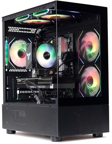 MXZ Intel Core i7 14700F 5,2 GHz, GeForce RTX 4070 Super, PC da gioco 16G DDR5, SSD M.2 1T, B760, 6RGB, Windows 11 Pro, computer desktop per giocatori (I7 14700KF | RTX 4070S)