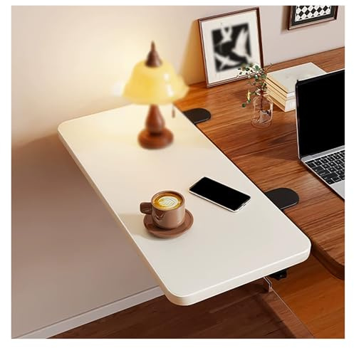 Foldable Desk Extender Tray, Clamp On, Office Keyboard , Computer For Laptop & Writing, Space Saving Table(White,20x50cm (7.9x19.7in))