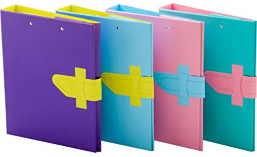 Ringbuch mit 4 Ringen, BICOLOR LOMO 6 cm CLIP IBERPLAS FARBEN sortiert