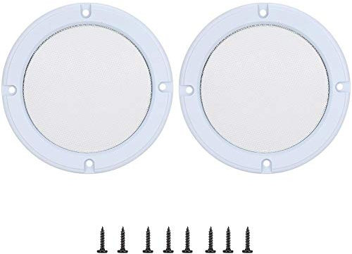 MAGT Lautsprecher Gitter, 2 Stück 5 Zoll Lautsprecher Abdeckung Audio Lautsprecher Dekorative Kreis Subwoofer Lautsprecher Grill Abdeckung Schutz