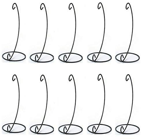 sweetdream 10Pcs Christmas Ornament Display Stands Hanging Stand Rack Holder Iron Ornaments Holder For Globe Air Plant Terrarium Plant Witch Ball Bauble Home Party Wedding Craft Decor