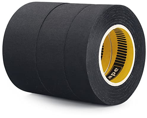 LLPT Gewebeband Isolierband 3er-Packs Baumwolle Klebeband Hochtemperaturbeständiges und flammbeständiges Fasergewebe-Wickelband für Drahtwebstühle mit klebrigem Silikonkleber (HC213)