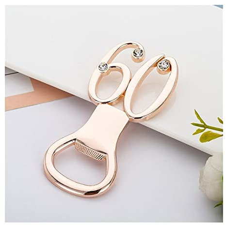 ZZTWER 30/40/50/60 Ans Numéro ouvre-Bouteille de bière d'anniversaire de Mariage Party Ouvre Souvenir Cadeau décoration for Cadeau d'anniversaire Un Tire-Bouchon (Color : 60)