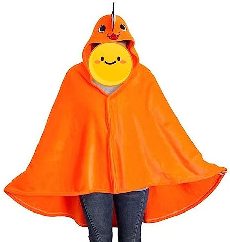 Sonsoke Chainsaw Man Figur Pochita Decke Flanell Fleece Überwurf Decke Merch Cosplay Anime Kapuzenumhang Schal Wrap Nap Quilt 120 x 150 cm