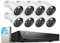 Reolink 12MP Überwachungskamera Aussen Set, 8 X PoE IP Kamera Überwachung Outdoor, Spotlights, Personen-/Fahrzeugerkennung, 2-Wege-Audio, 24/7 Farb-/IR-Nachtsicht, 16CH 4TB HDD NVR, RLK16-1200B8-A