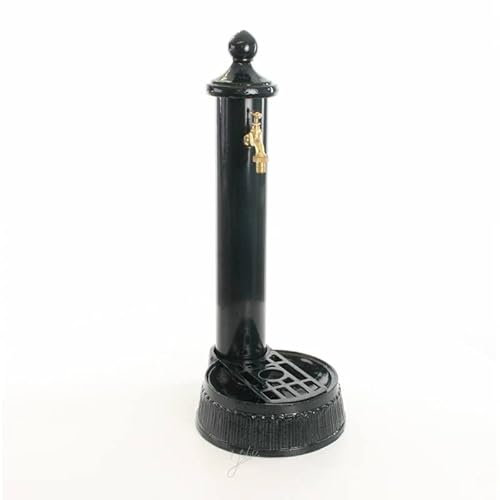 L'Héritier Du Temps Fontaine de Jardin à Poser Source Fonte d'Aluminium Vert Anglais avec Robinet Fonctionnel en Laiton 24,9x30,6x61,9cm