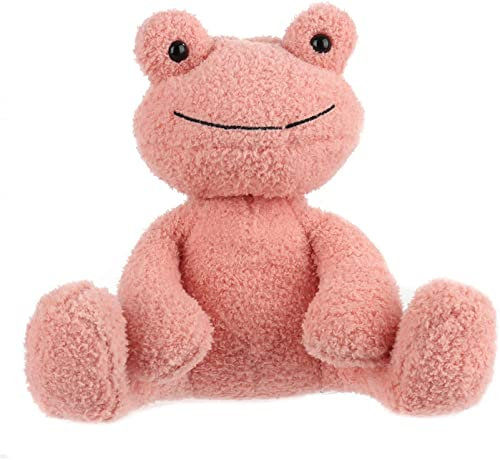 Apricot Lamb – Kuscheltier Frosch 23 cm – Plüsch Spielzeug Plüschtier für Kinder und Baby – Flauschiger Stofftier zum Spielen, Sammeln & Kuscheln – Gemütliches Schmusetier – Rose Frosch