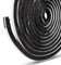 NAVK Draft Excluder Tape for Doors Windows, 5 m(L) x9 mm(W) x 9mm(T) Self-Adhesive Brush Seal Weather Strip, Draught Excluders for Sliding Doors Window and Wardrobe - Black