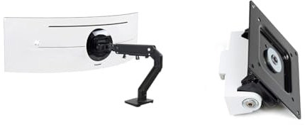 Ergotron HX - Mounting kit (articulating arm, desk clamp mount, grommet mount) - for LCD display & – HX Heavy-Duty Tilt Pivot – for 1000R, Ultrawide Curved Monitors, Screen Depth 100R – Add