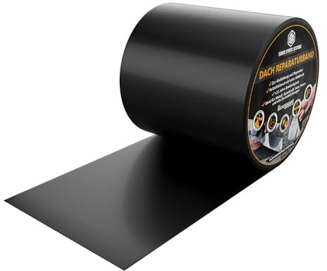 HSS Dach Reparaturband selbstklebend mit MicroSealant Klebstoff – für Dach & Abdichtungen – wasserdichtes Klebeband – Schwarz – 150 mm x 2,5 m