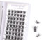 Faux Cils 72 Pcs Extensions de Cils Individuels DIY Bande Fine Tige Large Réutilisables Douces Naturelles Légères Faciles à Appliquer à Domicile 10/12/14/15/16mm Curl C/CC/D -OP17