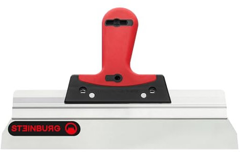 STEINBURG - Flächenspachtel Softgriff 300 mm Spachtel mit spitzen Ecken | Ideal für Heimwerker & Burgenbauer. Deutsche Qualität. | Inhalt: Spachtel mit rostfreiem Edelstahlblatt