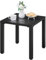 Yaheetech Beistelltisch Garten Outdoor-Tisch aus Metall Quadratischer Gartentisch Kompakter Tisch 45×45×45,5 cm LxBxH, Schwarz