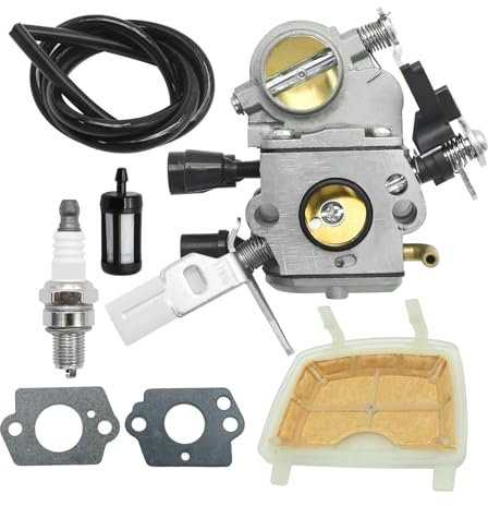 Ollanoos C1Q-S268 Carburettor Kit of Chainsaw with Air Filter Spark Plug Fuel Line Replacement for STIHL MS171 MS181 MS211 MS181 2 Mix MS181C MS181C-BE MS181CBE 2 Mix MS181C-BE Z Replace C1Q-S269