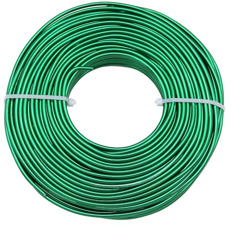 Uxney Alambre para joyería, alambre de aluminio 0,8mm - Fabricación de joyas, manualidades, bricolaje y artesanía (Verde, 30 metros)