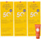 Louis Widmer Sun Gel 50, 3x 100 ml I leichte, fettfreie Gel-Creme I wasserfest I für überempfindliche, zu Sonnenallergie neigende Haut I hoher UV-Schutz I Spar-Set plus Pharma Perle give-away