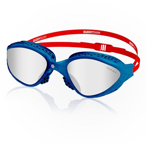 BUDDYSWIM Swimming Goggles Ozean - Antifog, UV400 protection, Goggles Man and Woman. Peripheral Vision, Comfortable Fit with HCF Technology. Swimming Glasses Open Water