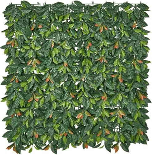 Siepe Sintetica Edera Finta Foglie Sintetiche di Photinia 1x1 MT Anticaduta Lavabile e Resistente ai Raggi UV Ideale per Terrazzi,Giardino,Balcone Ambiente Interno Esterno