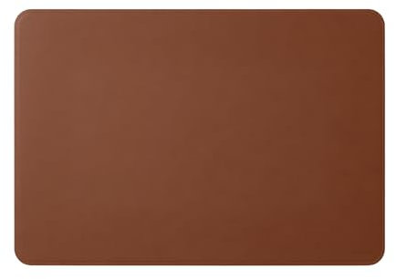 Eglooh - Herms - Schreibtischunterlage aus Leder Orange Braun cm 80x50 - Handwerkliche Nähte und abgerundeten Kanten - Made in Italy