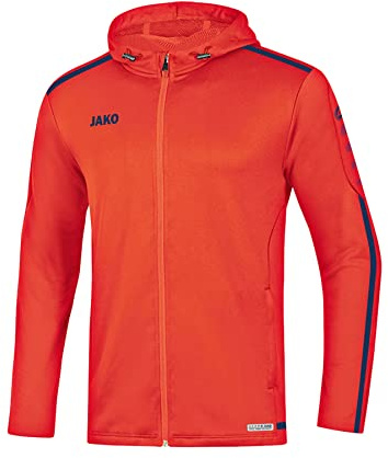 JAKO Kinder Kapuzenjacke Striker 2.0, flame/navy, 152, 6819