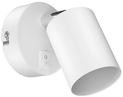 ledscom.de Wandleuchte WAIKA, Schalter, weiß matt, rund, 1x GU10 max. 60W