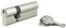 Cylindre de Serrure Profilé STD 30x60mm - Système de Sécurité Double Entrée Laiton Finition Nickel - Usage Porte d'Entrée - Fabriqué en France - Livré avec 3 Clés Crantées - THIRARD