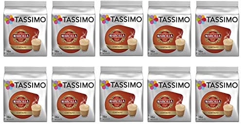 Tassimo Marcilla Cortado Coffee Pods - 10 Packs (160 Drinks)