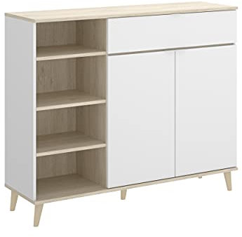 DEKIT GRUPO RIMOBEL - DEKIT Mueble Auxiliar de cocina, color Blanco/Natural, 102x120x40 cm, WOK