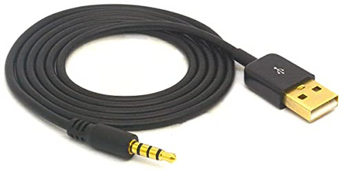 HTGuoji - Cavo adattatore da 3,5 mm a USB 3,5 maschio a USB maschio per ricarica e dati AUX, lettori MP3, MP4, cuffie, registratore vocale