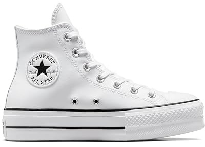 Converse Chuck Taylor All Star Lift, Gymnastics Shoe, White/Black/White,